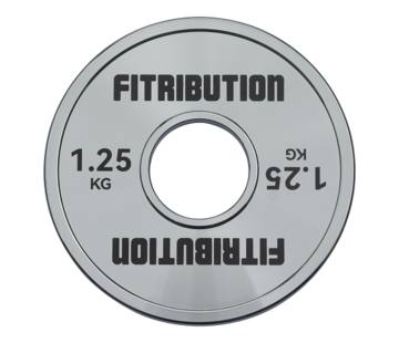 Fitribution 1,25kg Gekalibreerde stalen schijf (chroom)