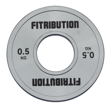 Fitribution 0,5kg Gekalibreerde stalen schijf (chroom)