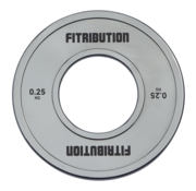 Fitribution 0,25kg Gekalibreerde stalen schijf (chroom)