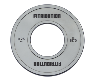 Fitribution 0,25kg Gekalibreerde stalen schijf (chroom)