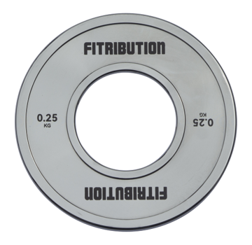 Fitribution 0,25kg Gekalibreerde stalen schijf (chroom)