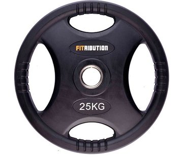 Fitribution Disco De Peso 25kg HQ Caucho Con Agarraderas 50mm