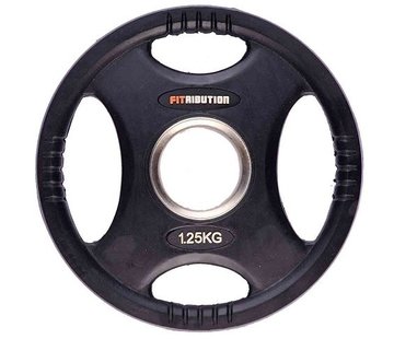 Fitribution 1,25kg weight plate HQ rubber with grips 50mm