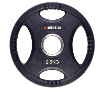 Fitribution 2,5kg weight plate HQ rubber with grips 50mm