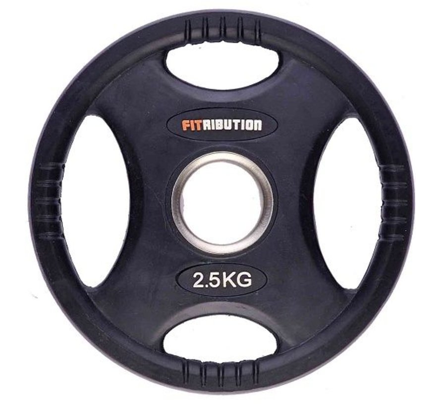 2,5kg weight plate HQ rubber with grips 50mm