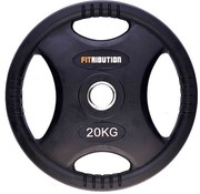 Fitribution 20kg schijf HQ rubber met handgrepen 50mm