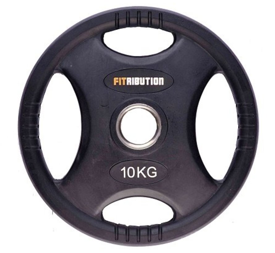 10kg weight plate HQ rubber with grips 50mm