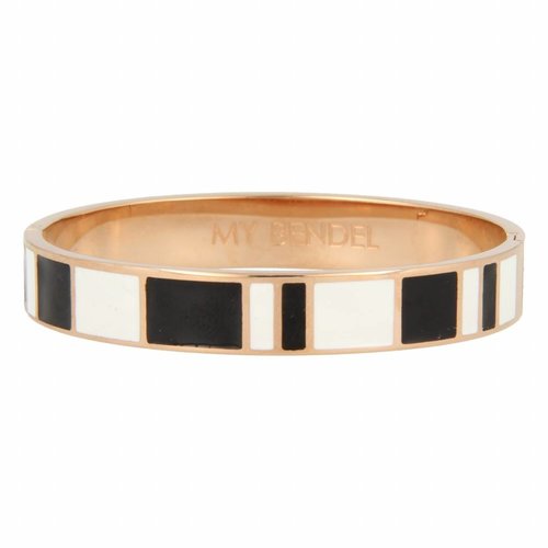 My Bendel Rose gouden bangle zwart wit epoxy design