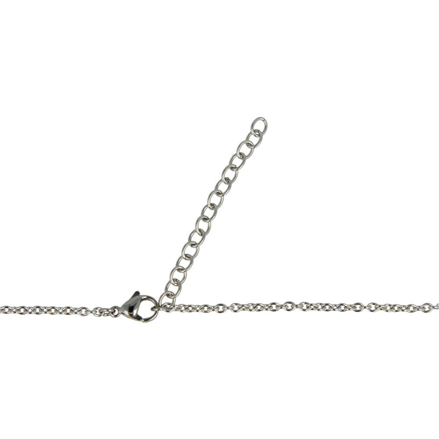 My Bendel Chique korte ketting met bicolor vierkanten van stainless steel. Unieke uitstraling door zilver en goud. Blijft jarenlang mooi. My Bendel.
