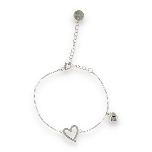 My Bendel Silver Charm Bracelet hearts