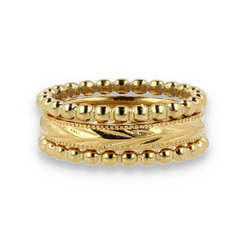 My Bendel Ringenset goudkleurige details