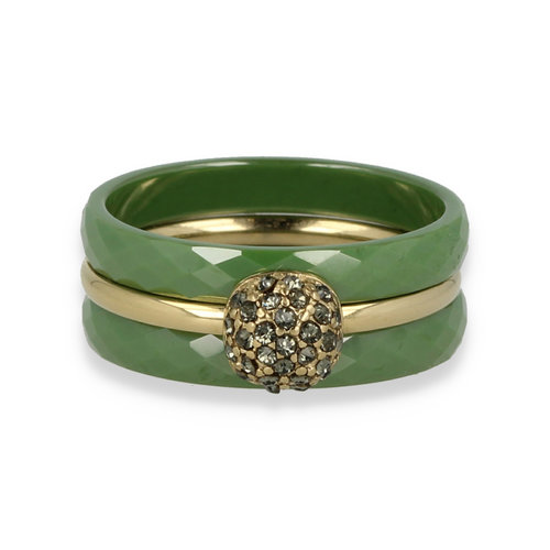 My Bendel Set of green ceramic with zirconia