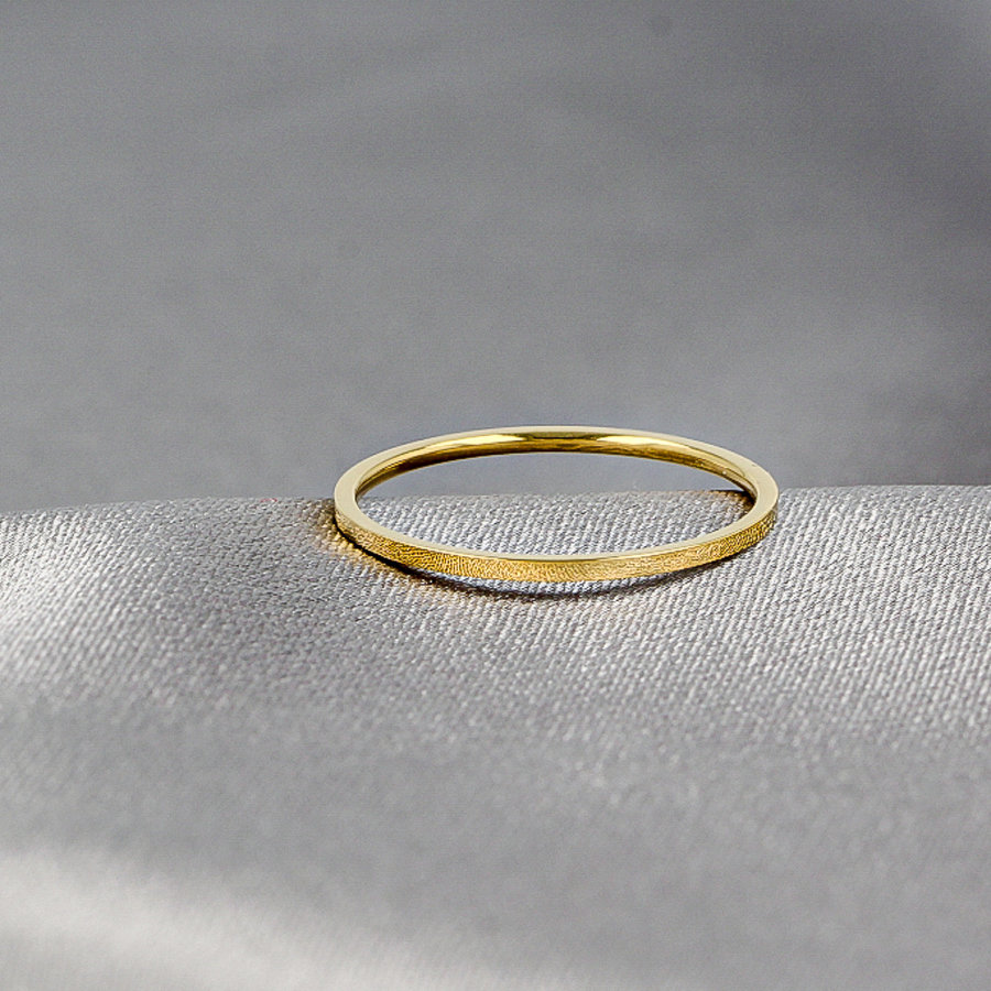 My Bendel Fine gold stacking ring made of stainless steel