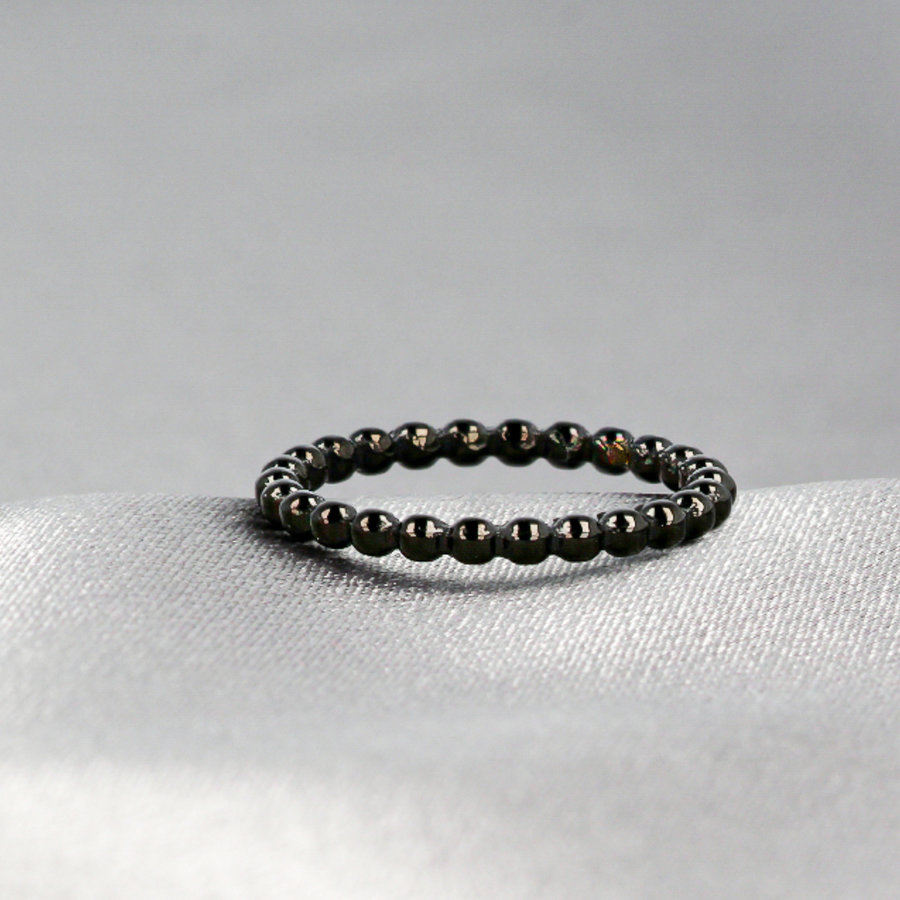 My Bendel Nice bead ring - black - made of beautiful durable stainless steel