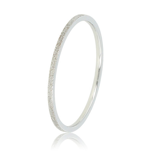 My Bendel Aanschuifring zilver stardust - 1mm - hypoallergeen
