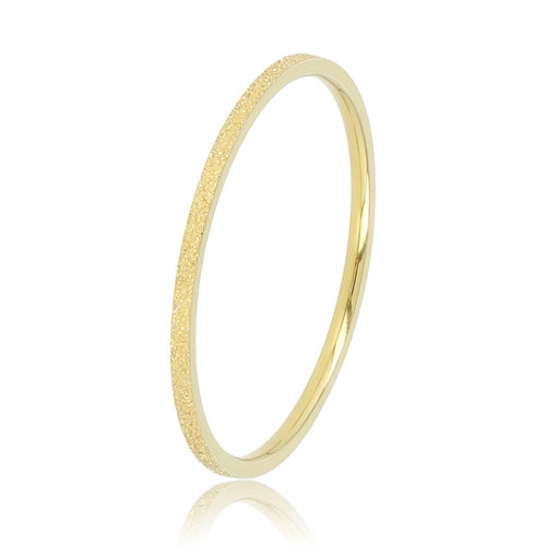 My Bendel Aanschuifring goud - stardust effect - 1mm smal