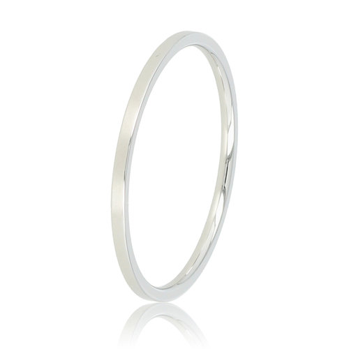 My Bendel Fijne zilveren stapelring 1mm - hypoallergeen Stainless steel