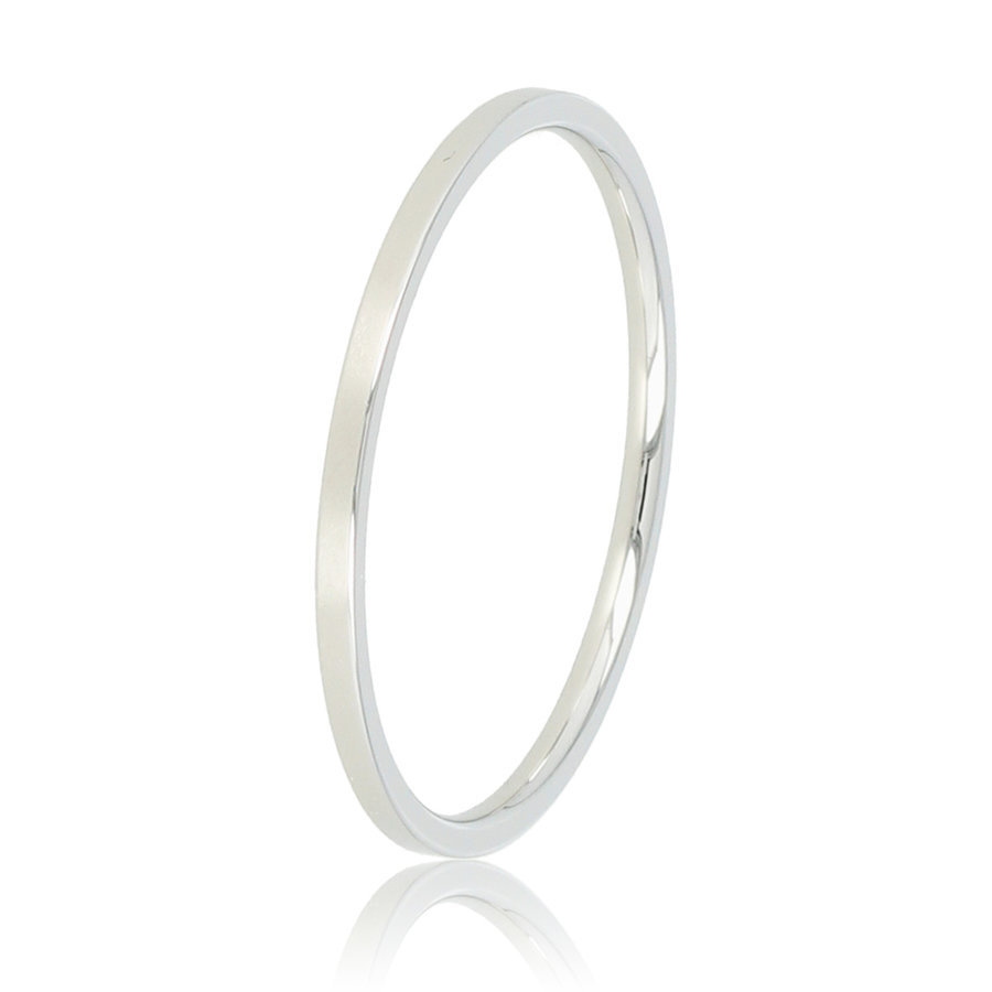 My Bendel Fijne aanschuifring  zilver gemaakt van edelstaal