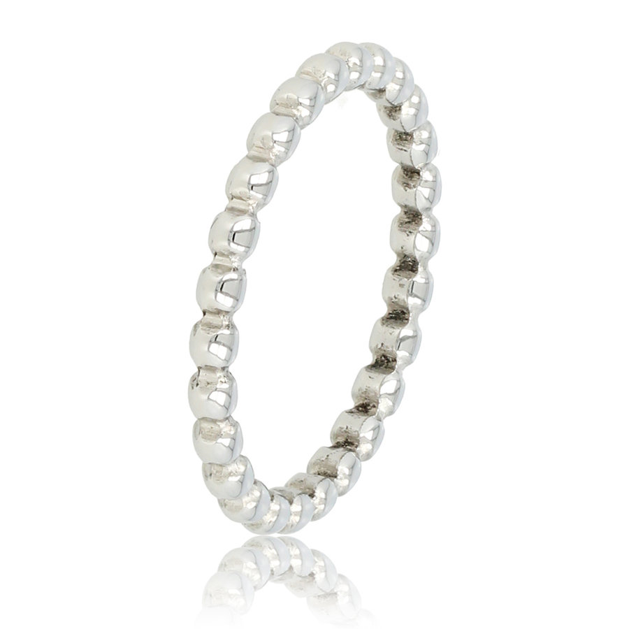 My Bendel Nice silver-colored ball ring made of beautiful, durable stainless steel