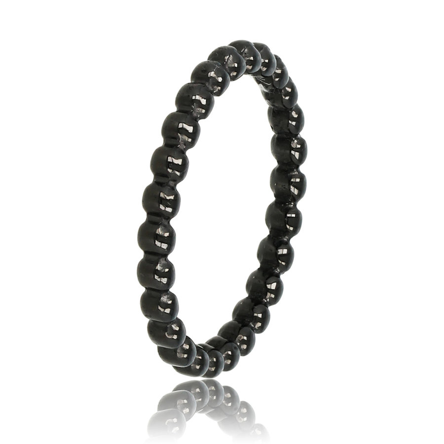 My Bendel Nice bead ring - black - made of beautiful durable stainless steel