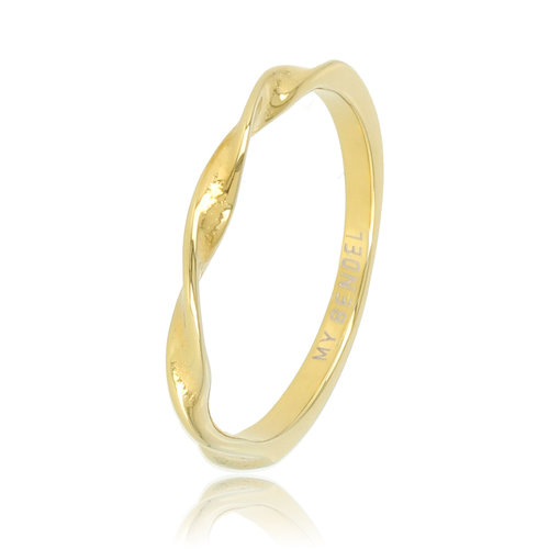 My Bendel Gold stacking ring with a twist