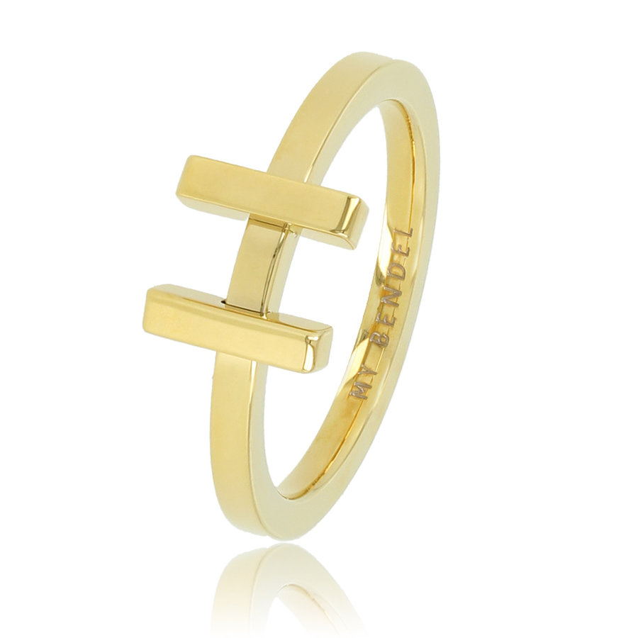 My Bendel Elegant H ring - gold - made of stainless steel