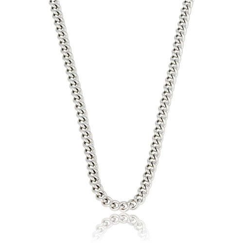 My Bendel Stoere zilveren ketting met 4 mm grove schakels