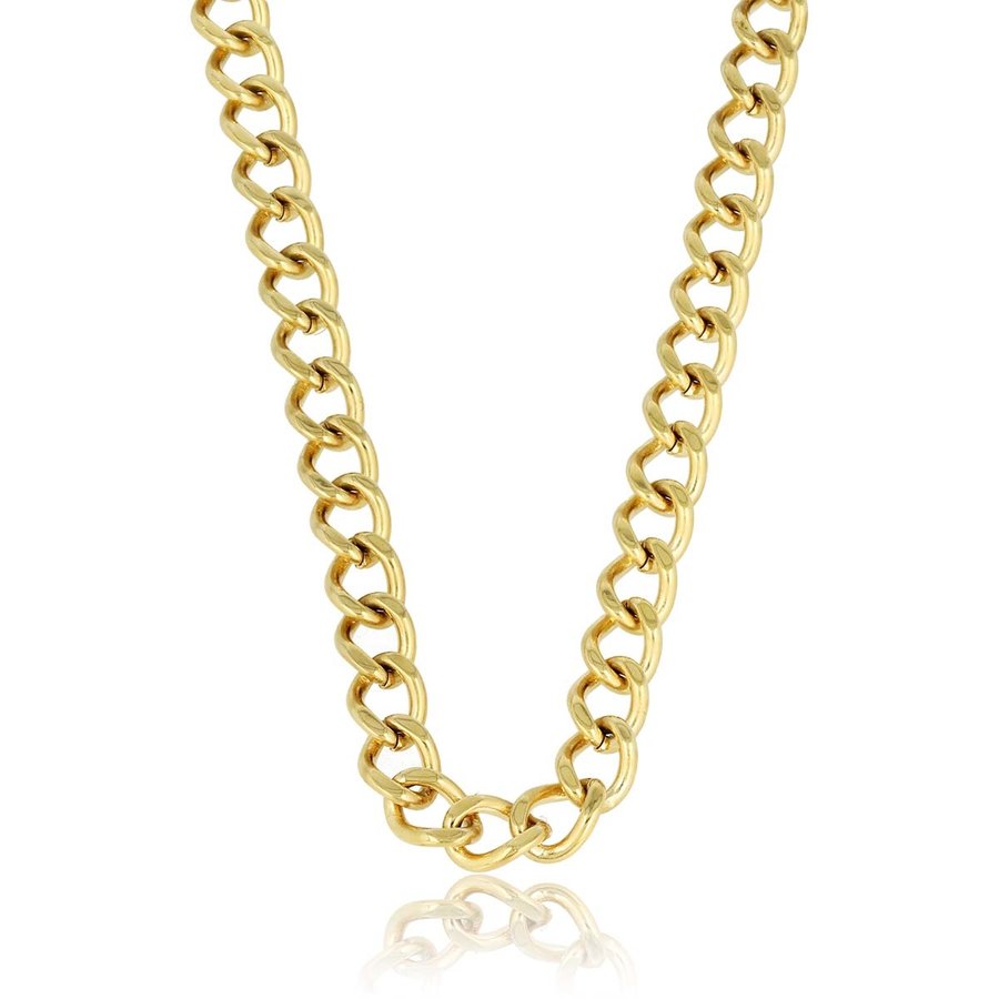 My Bendel Stoere gouden ketting met grove schakels