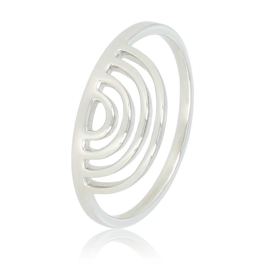 My Bendel Einzigartiger Designring durch halbrunde Formen