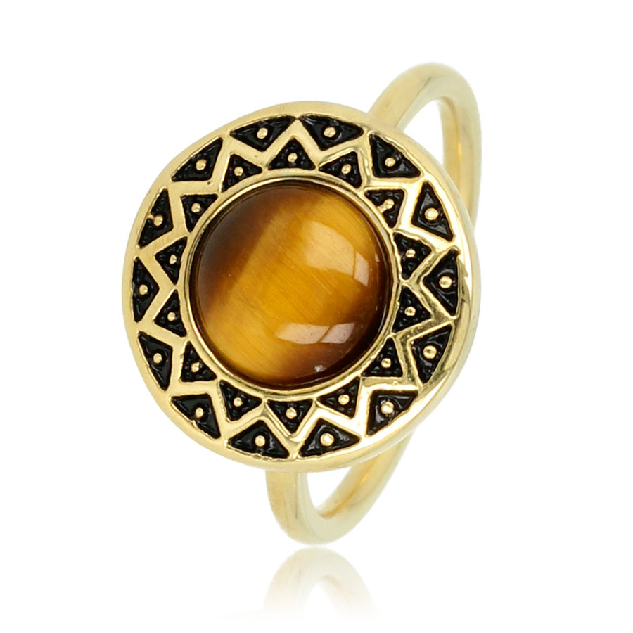 My Bendel My Bendel - Vintage Ring mit echtem Tigerauge Edelstein macht diesen Ring einzigartig. Der gelb/bräunliche Stein ist eine Augenweide.