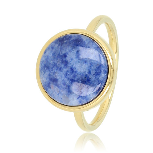 My Bendel Ring gold with Lapis Lazuli gemstone