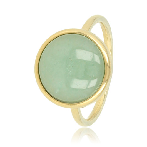 My Bendel Ring gold with Green Fluorite gemstone