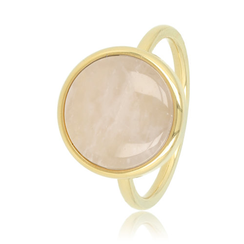 My Bendel Ring gold with Rose Quartz gemstone