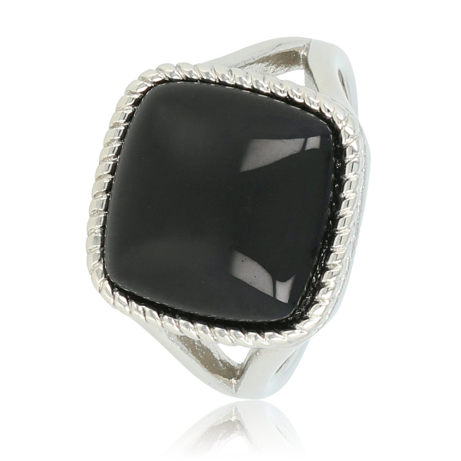 My Bendel Ring Silber mit echtem Onyx-Edelstein
