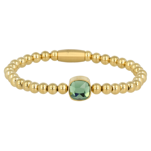My Bendel Elastic Charm Bracelet With Crystal Glass Charm