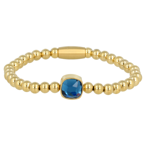 My Bendel Elastic Charm Bracelet With Crystal Glass Charm