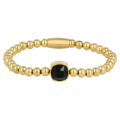 My Bendel Elastic Charm Bracelet With Crystal Glass Charm