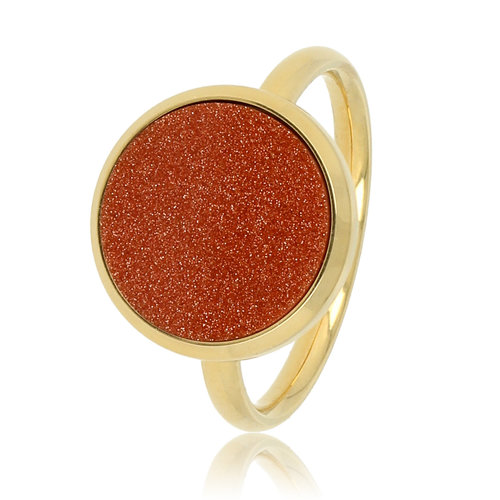 My Bendel Gouden ring - Gold Sandstone edelsteen - kracht en energie