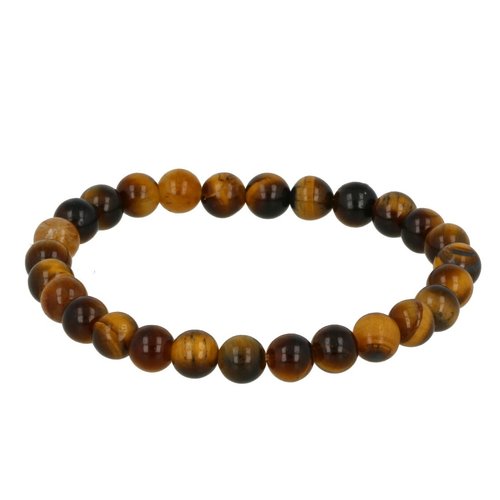 My Bendel Tiger Eye Armband 6mm - Elastisch en Stijlvol