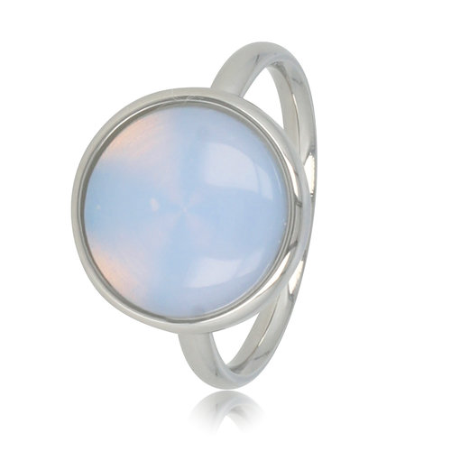 My Bendel Ring silver with White Quartz gemstone