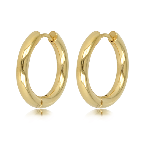 My Bendel Stralende Gouden Oorring 30mm Elegantie