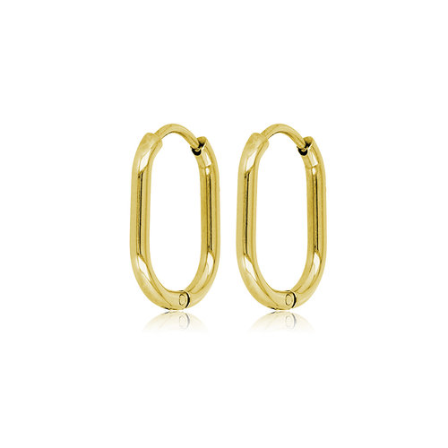 My Bendel Elegante Gouden Oorring 18mm: Tijdloze Schoonheid