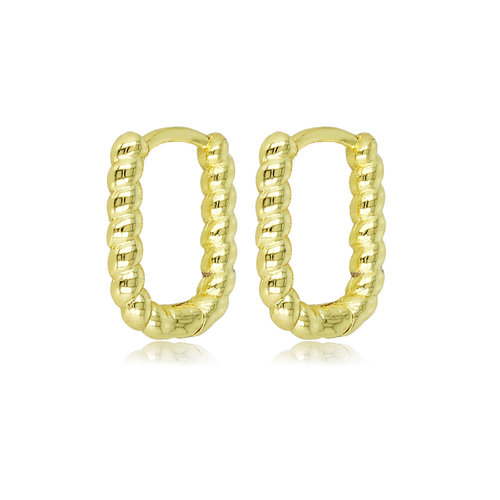 My Bendel Elegante 14mm Gouden Twisted Oorring