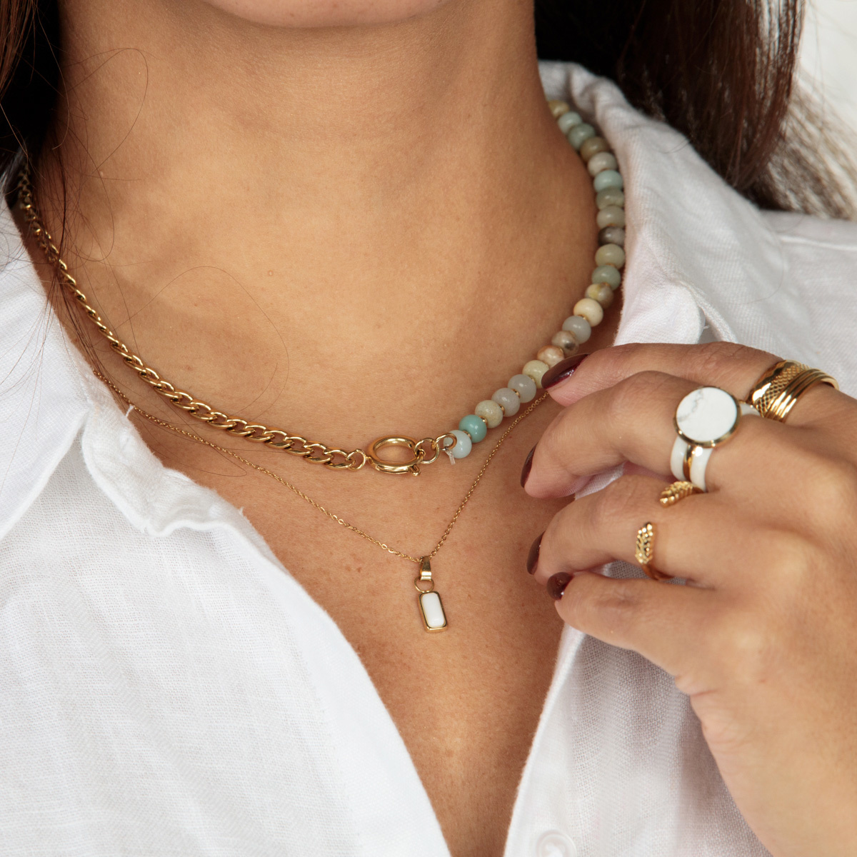 Petite Puffy Mariner Chain Necklace – Mod + Jo