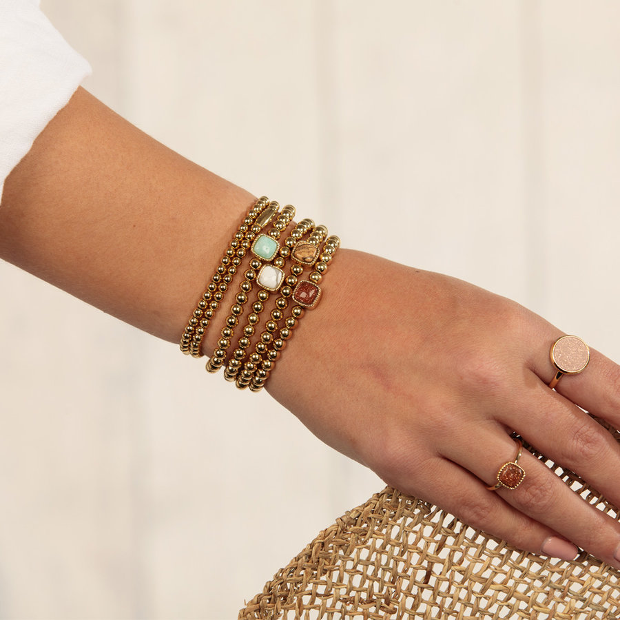 My Bendel Special gold ring with beautiful Gold Sandstone gemstone