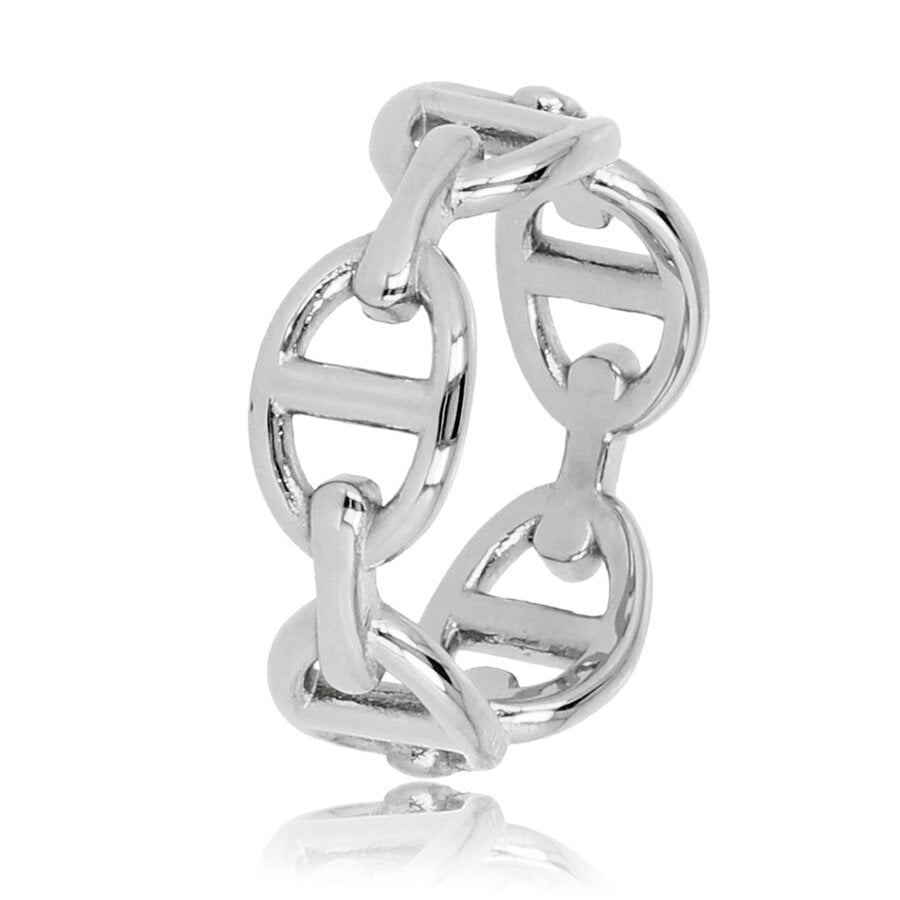 My Bendel Zilveren ring met schakels