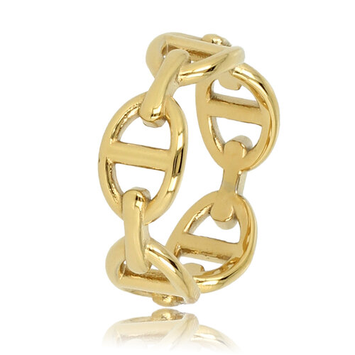 My Bendel Gouden ring met schakels - Stijlvol en modern sieraad