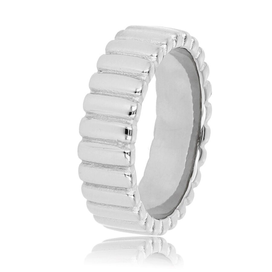 My Bendel Silver colored ring with ridges