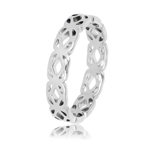 My Bendel Zilveren ring - bloemenpatroon - romantisch en stijlvol