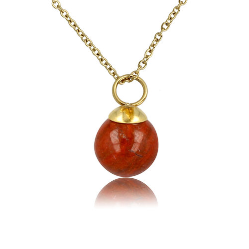 My Bendel Gouden ketting met Aventurine edelsteen hanger